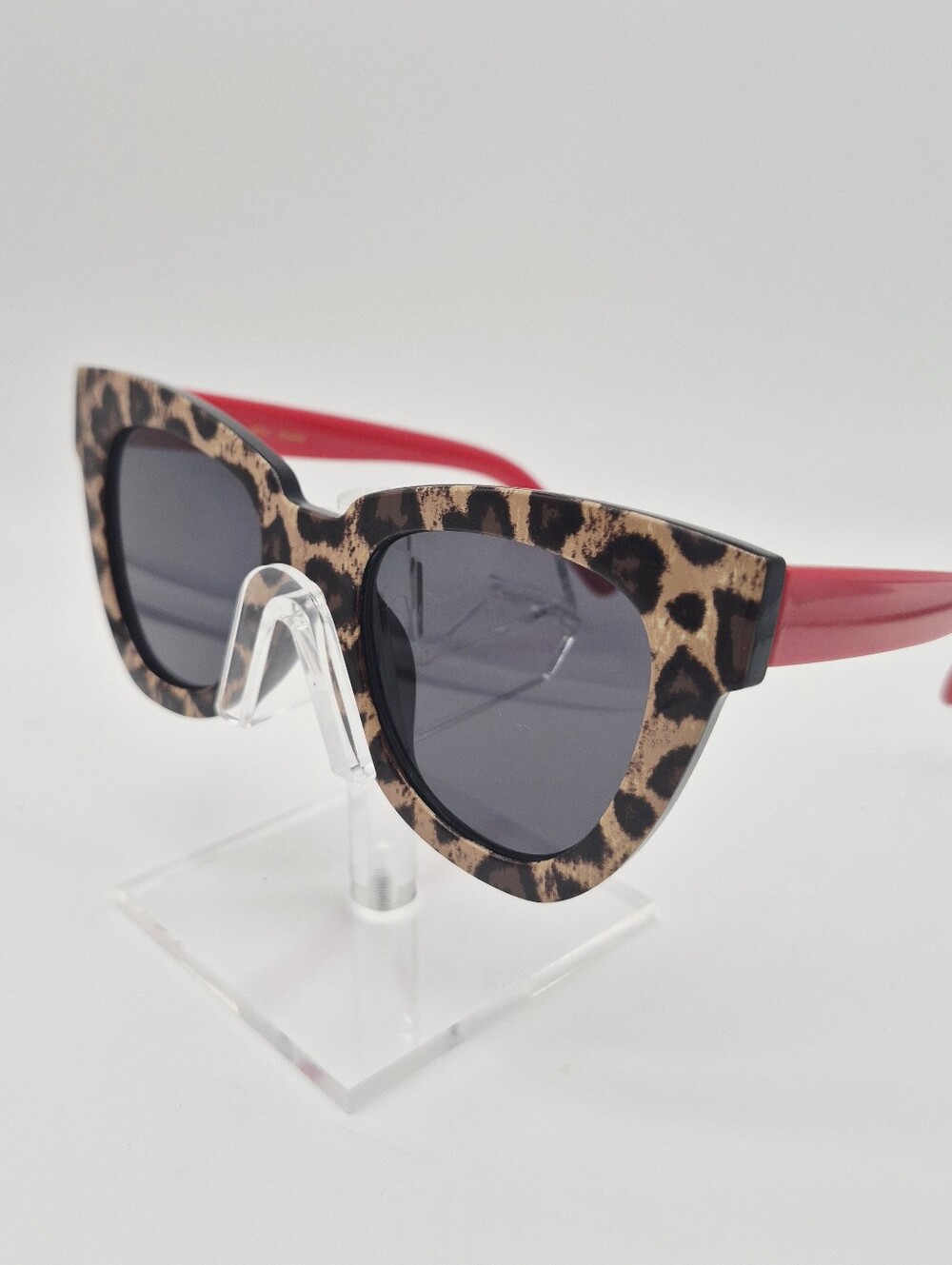 Betsey Johnson Red Temple Sunglasses with Black Front